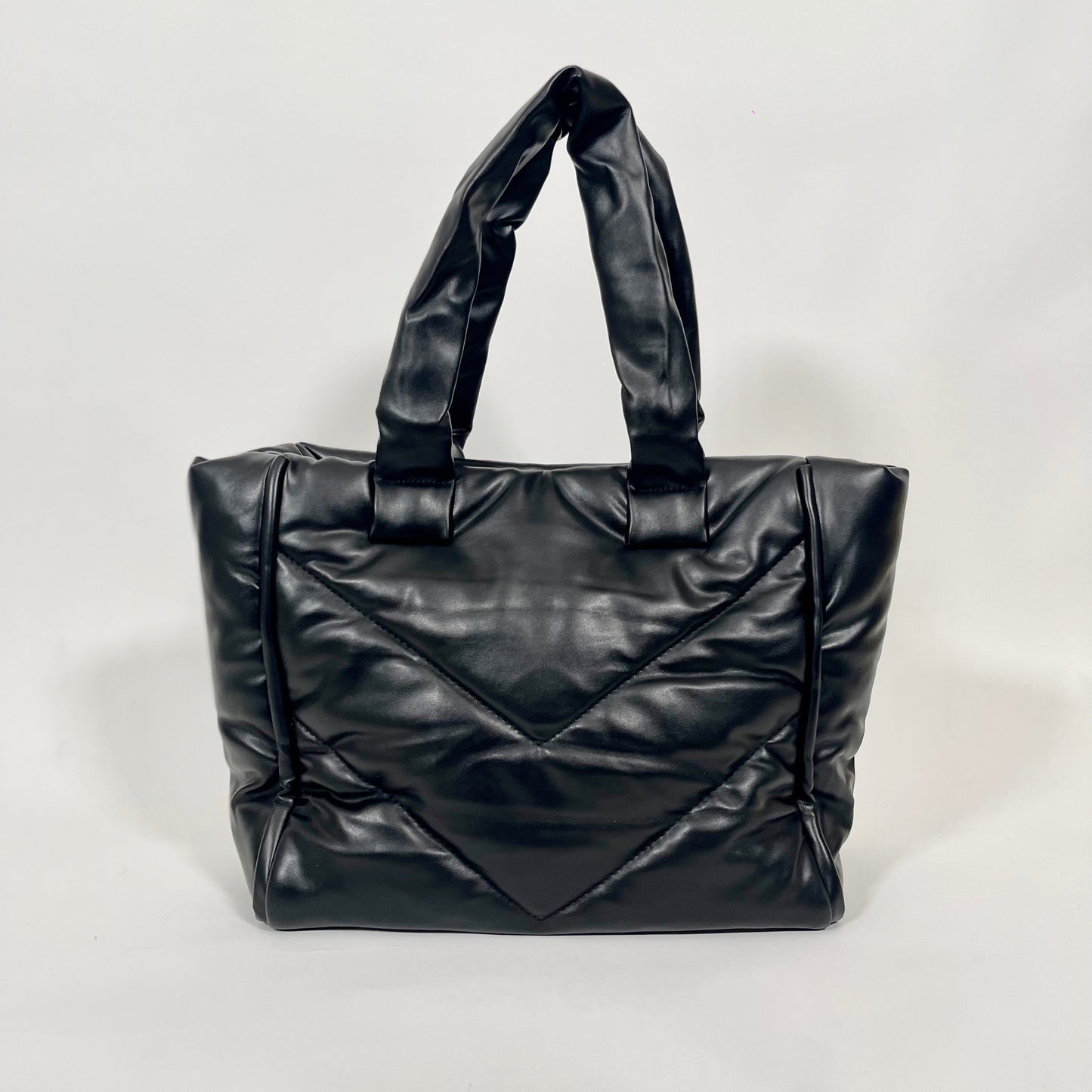 Leren Shopper | zwart